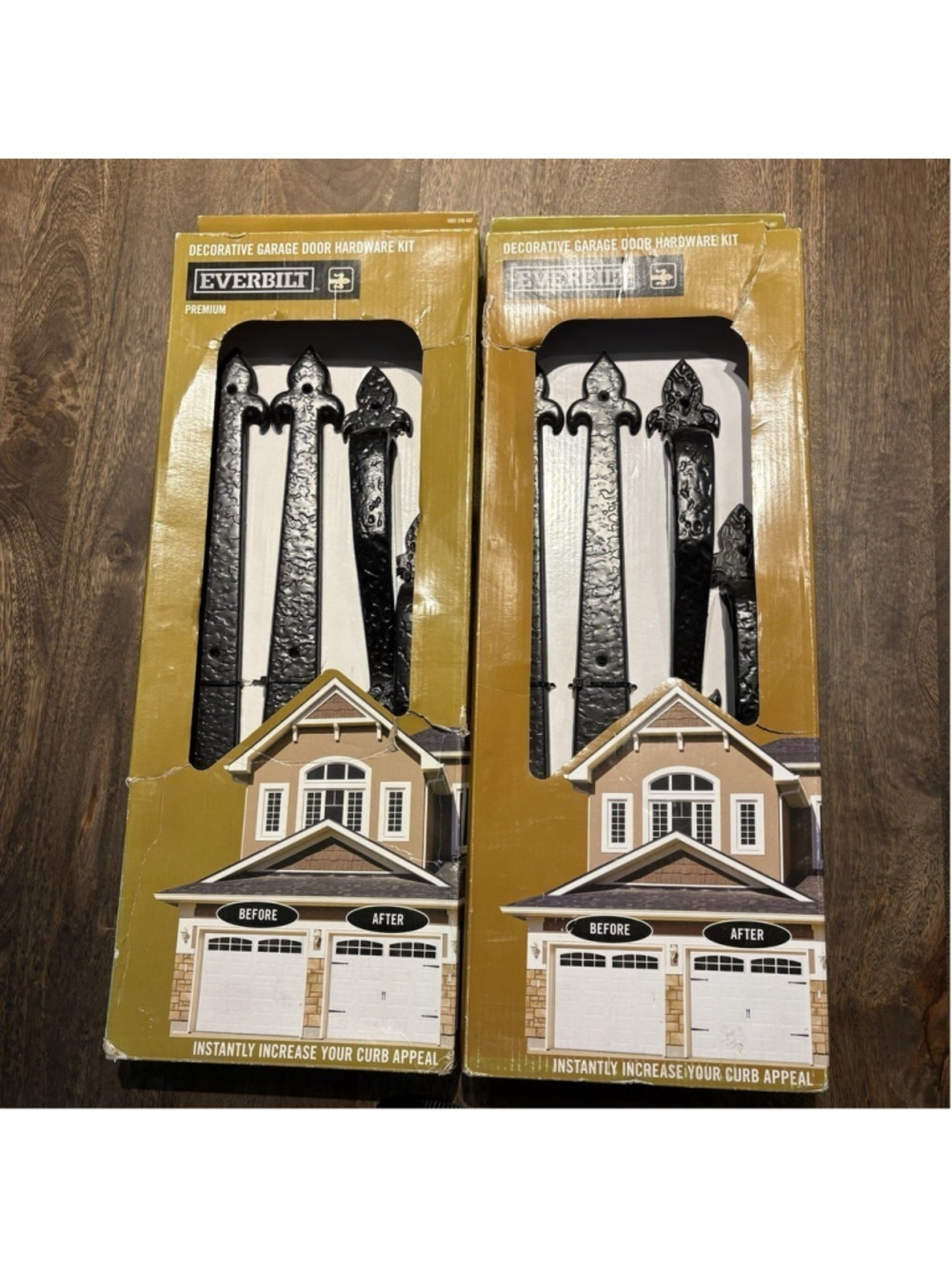 Everbilt Premium Decorative Garage Door Hardware Kit Steel Black 2 Sets